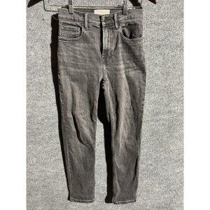 Everlane The Cheeky Jeans Womens 29 Charcoal Wash High Rise Slim Straight Denim